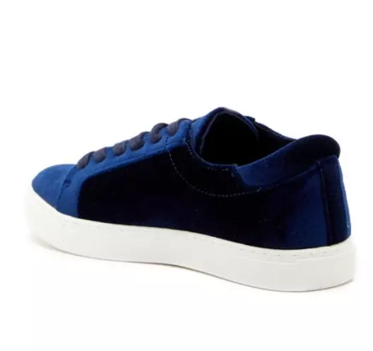 Kenneth Cole Reaction Womens Navy Joey 3 Velvet Sneaker N6312* Size 7.5 M 2