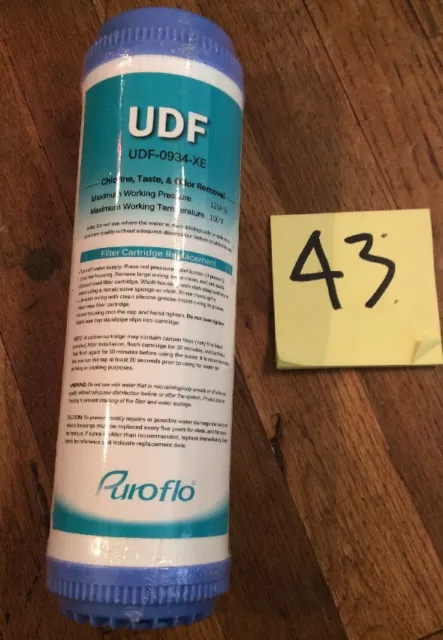 UDF-0934-XE Puroflo Reverse Chlorine Taste & Odor Removal Water Filter Cartridge