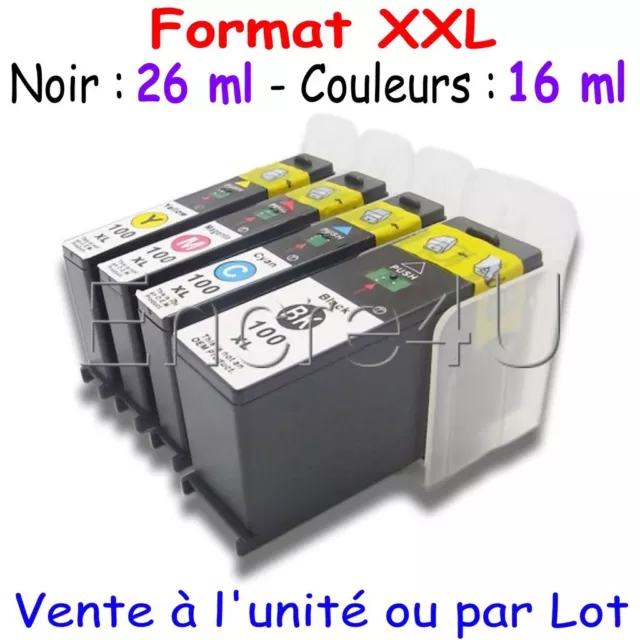 Cartouches encre génériques imprimante Interact S600 Lexmark (  LM100 - 100 XL )