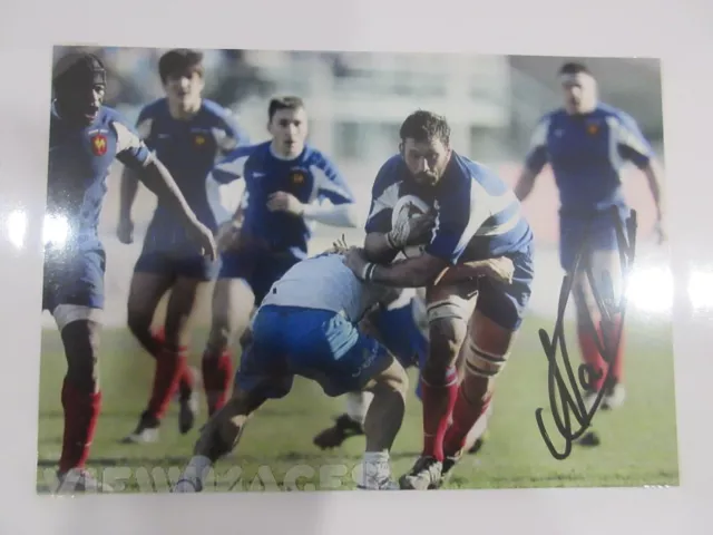 Autographe Lionel Nallet sur photo Rugby 4