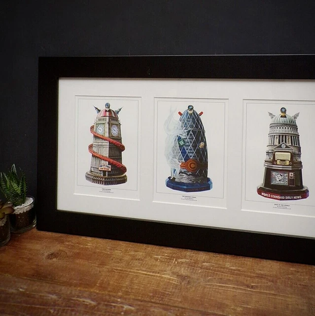 Framed Prints Daleks Sci Fi Wall Art Used Doctor Who Stu Mackay UK Invasion Framed Prints Daleks Sci Fi Wall Art Used Doctor Who Stu Mackay UK Invasion