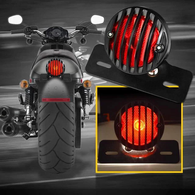 Fanale Posteriore Moto TUINCYN Con Portatarga - Luci Stop E Indicatori