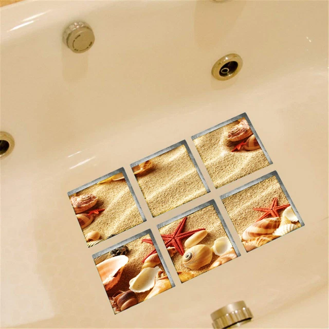 1 pieza 3D bañera autoadhesiva antipegatinas papel pintado pegatinas