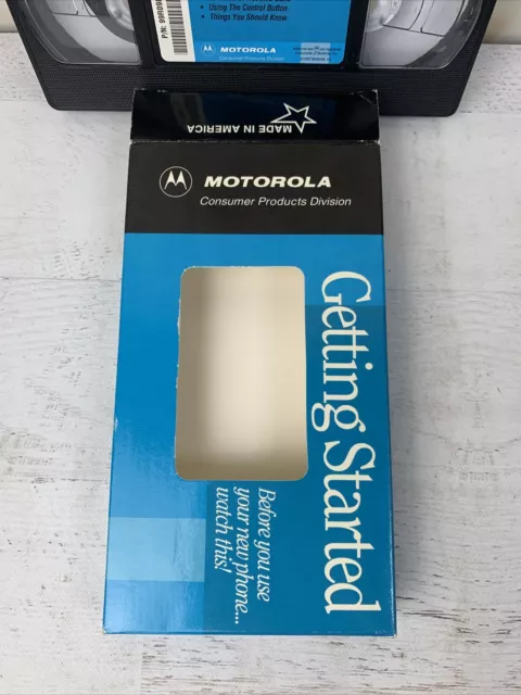 Motorola 1992 Cellular Deluxe Portable Telephone Getting Started Manual on VHS 2