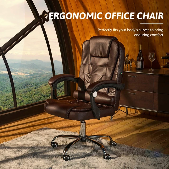 Chaise de Bureau massage Réglable Fauteuil de Bureau avec accoudoirs Réglable