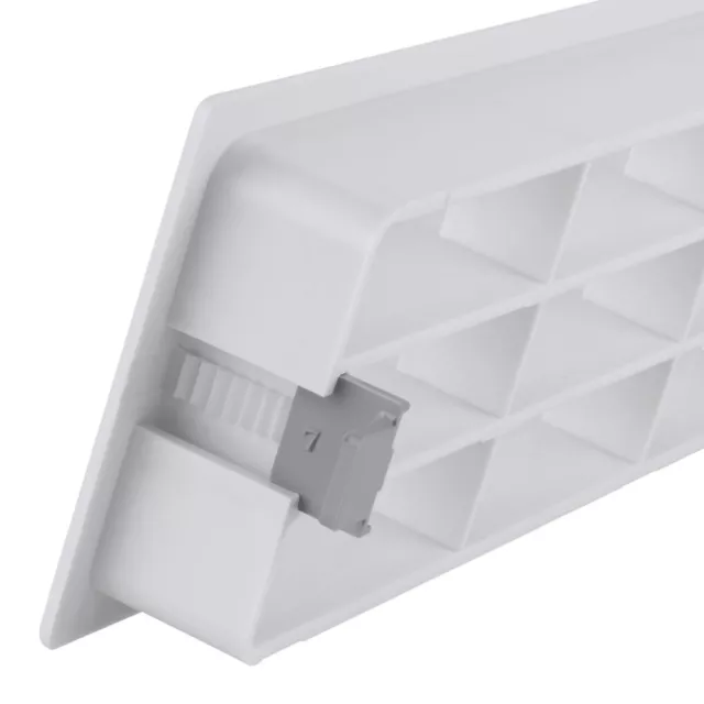 Rejillas Ventilación Blanco 458x65MM Salida de Aire Mueble Laminado Casquillo 3