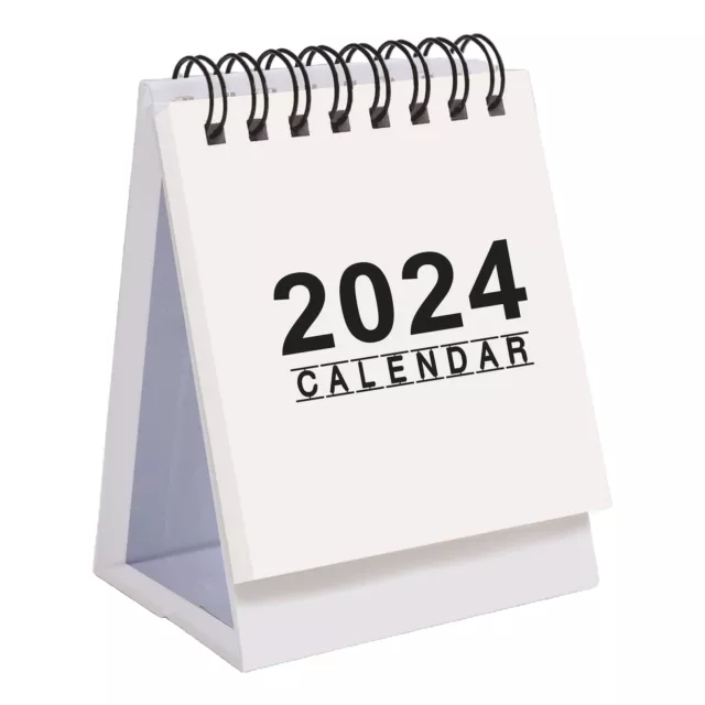 Jan to Dec 2024 Calendar Ink-resistant Desk Mini English Portable Monthly