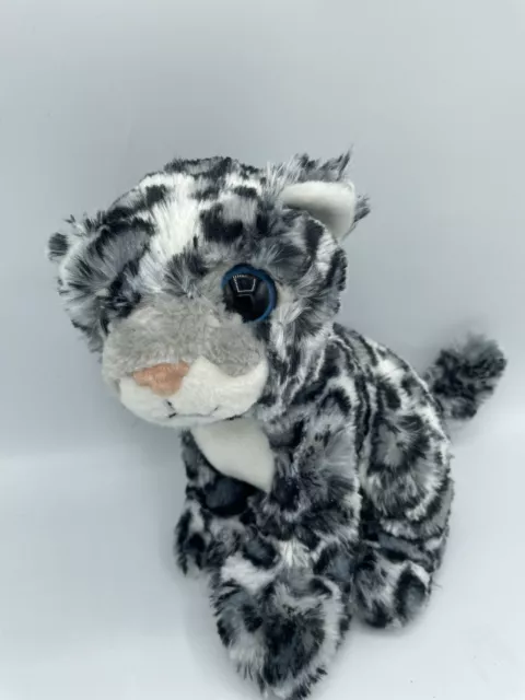 Fiesta Sitting Stuffed Animal Snow Leopard Plush Toy 9"