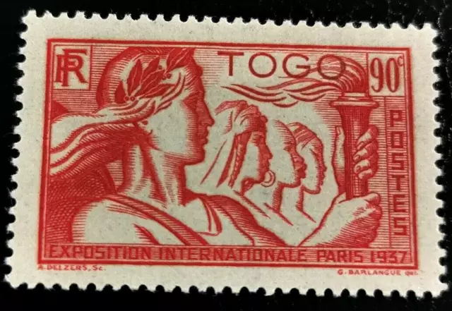 Togo: 1937 World Exhibition, Paris, France  90 C. (Collectible Stamp).
