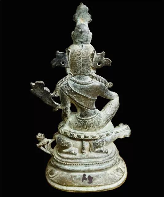 ancient gandharan bronze seated buddha circa 300bc - 300ad very rare 2