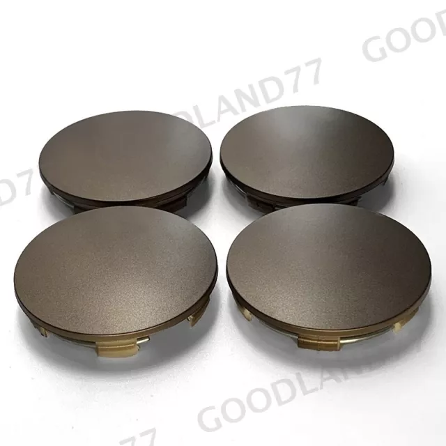 4PCS Bronze OD 65mm ID 60mm Universal Fitment Auto Wheel Cap Racing Sport Rim