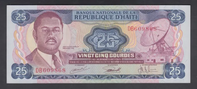 Haiti  25 Gourdes    AU-UNC P. 218,  Banknote, Uncirculated