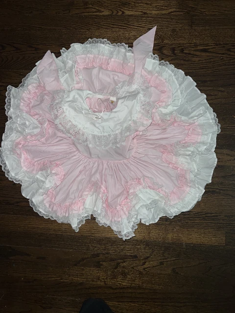 Vintage Lid'l Dolly's Full Circle Party Pageant Ruffles Lace Pink Girls Dress 4