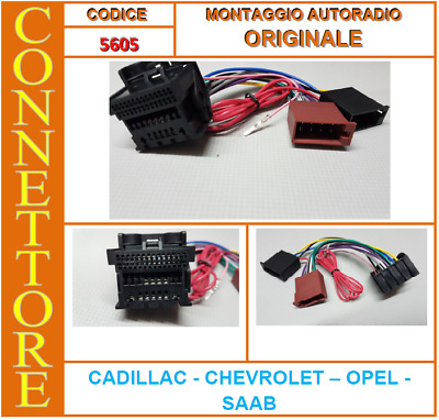 Conn OPEL ASTRA Jdal 2010-CONN.PER SOSTITUIRE AUTORADIO ORIGINALE-SENZA AMPLIFICATORE 