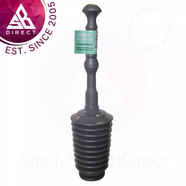 Buffalo Concertina Plastic Toilet Plunger for Toilets & Home│Easy To Use & Clean