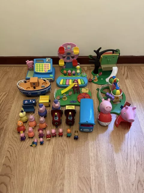 Huge Peppa Pig Bundle - Figures, Vehicles & More