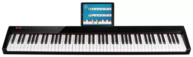 Digital 88 Tasten Akku Keyboard Stage Piano USB Bluetooth MIDI 128 Sounds Tasche