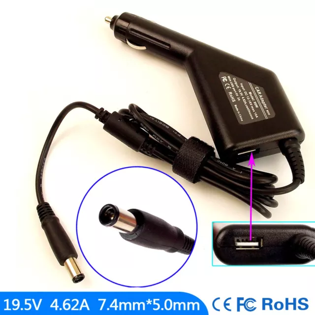 Laptop DC Adapter Car Charger USB Power for Dell Inspiron 15R N5110