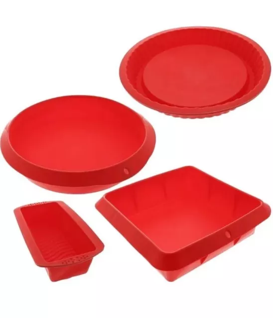 🙂 4 Moldes De Silicona Para Hornear Flan Y Pasteles