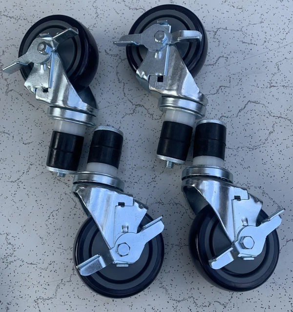 Regency 5" Table and Equipment Swivel Stem Casters (Wheels) - 4/Set, New No Box