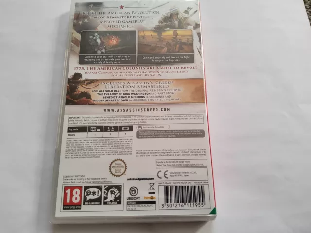 assassins creed 3 rimasterizzato Nintendo switch