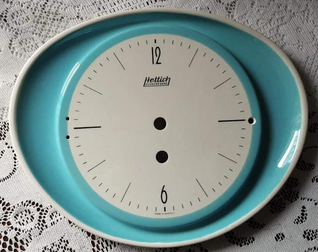 HETTICH quadrante vintage in ceramica per orologio da parete Hettich Schwebegang