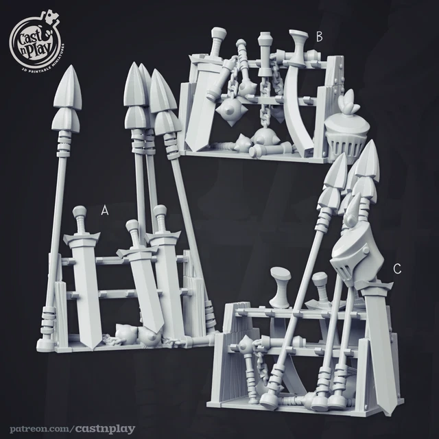 ARMES RACKS DONJONS et Dragons Wargames RPG AoS Fantasy RPG War Gaming ...