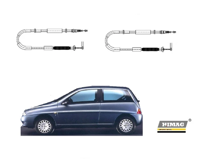 Cavo Freno A Mano Posteriore Per FIAT PUNTO 188 1.2 - Coppia Originale LAMPERTI