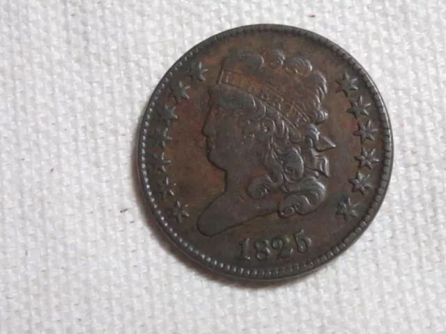 1825 Classic Head Half Cent-- Nice Coin