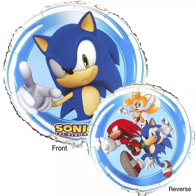 SONIC THE HEDGEHOG FOIL BALLOON - kids party - helium video games  FAST DISPATCH