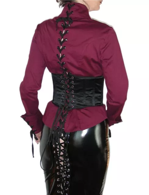 Corset Gothique Serre Taille Sexy Fetish Goth Soie Noir Lip Service M 38 40 2