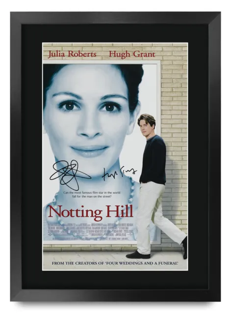 Notting Hill Movie Poster Hugh Grant, Julia Roberts A3 Poster Framed Movie Fans