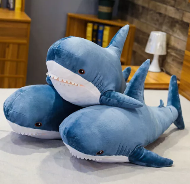 45/60/100cm IKEA BLAHAJ Shark Plush Toy Soft Animal Large Stuffed Toy Kids Gifts