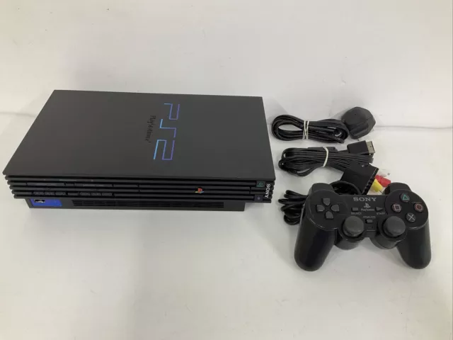Sony PlayStation 2 Ps2 phat Console  + 5 random games - Tested Working Black