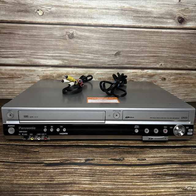 PANASONIC DMRES46V HDMI VHS VCR DVD Recorder Combo Player No Remote