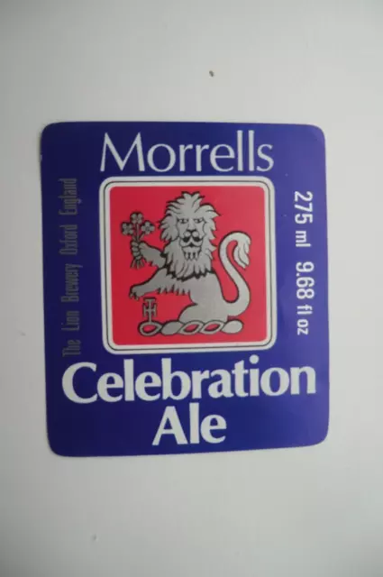 MINT MORRELLS OXFORD CELEBRATION ALE 9.68 fl oz BREWERY BEER BOTTLE LABEL