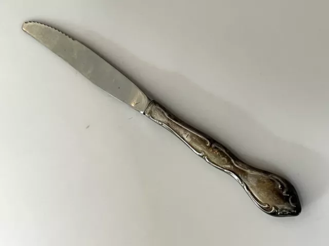 Single Antique Sterling Silver 9 1/4" Hollow Dinner Knife NO Monogram