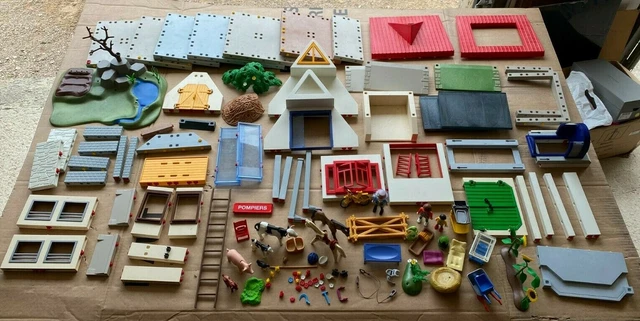 Lot PLAYMOBIL Vrac - Animaux, Ferme, Ranch, Pompier - Environ 5 Kg