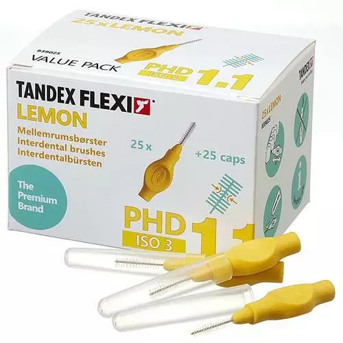 Tandex Flexi Spazzolini Interdentali - Limone 1,1 mm - Confezione da 25 2