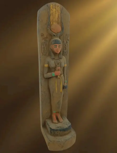 RARO FARAÓNICO ANTIGUO EGIPCIO ANTIGUO ISIS Hathor Stand Estatua - Historia...