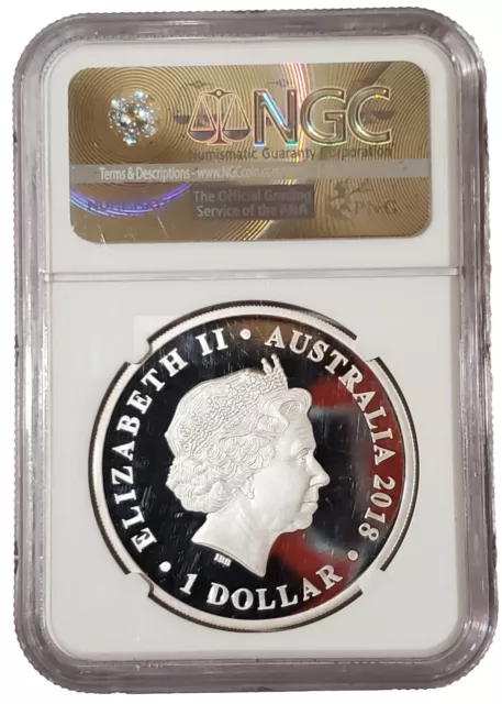 2018-P 1 Oz Silver $1 Australia WEDDING CONGRAT NCG PF70UCAM Early Releases Coin 2