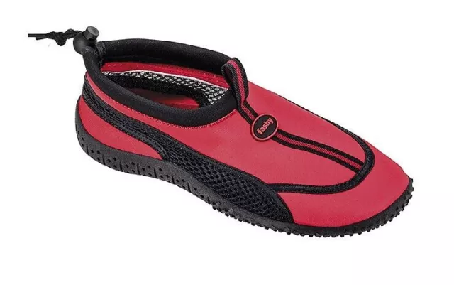 Fashy Guamo Knaben Aqua-Schuhe Wasserschuhe Badeschuhe neopren 36 rot-schwarz