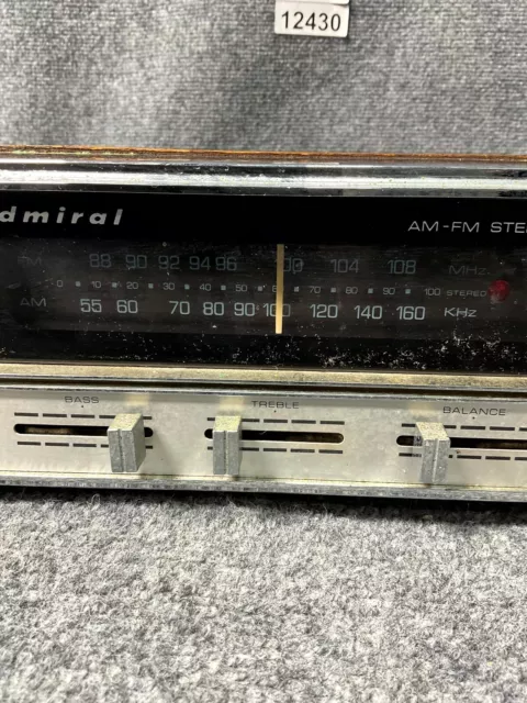 Admiral AM/FM Stereo Receiver Model STC1151 - For Parts 3