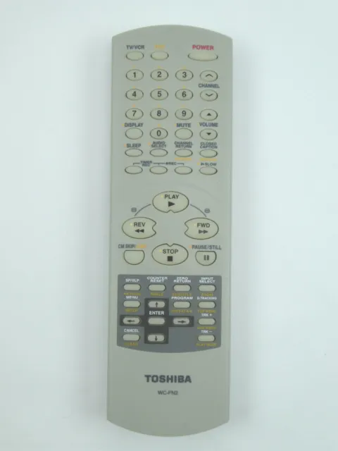 Toshiba WC-FN2 TV/VCR/DVD Combo Remote Control w/ Luminescent Buttons