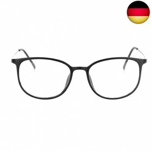 Retro Brille ohne stärke Student Slim-Brille Damen Herren Nerdbrille Linsen