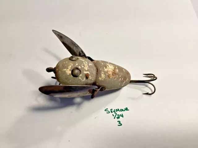 Vintage Heddon Crazy Crawler wood fishing lure