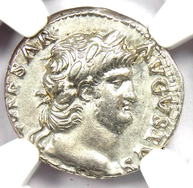 Nero AR Denarius Silver Ancient Roman Coin 54-68 AD - Certified NGC XF (EF)