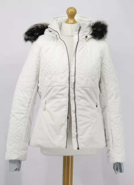 Poivre Blanc Riva Womens Faux Fur Jacket M White Rrp £ 380 Ad