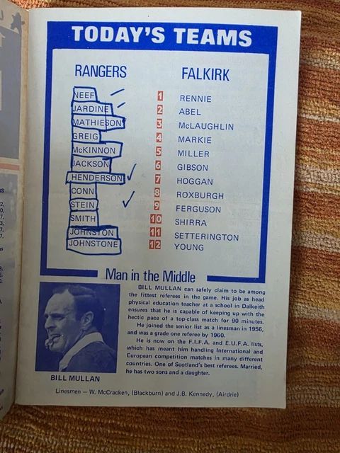 8 X RANGERS Home Programmes From Season 1970-71 some writing L11 £8.63 ...