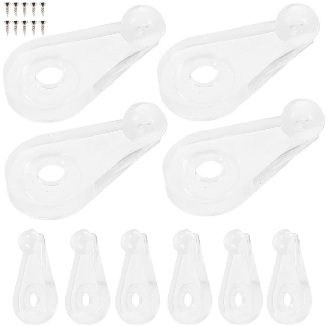20 Pcs Blanche Clips De Fixation Miroir Retenue Porte Verre
